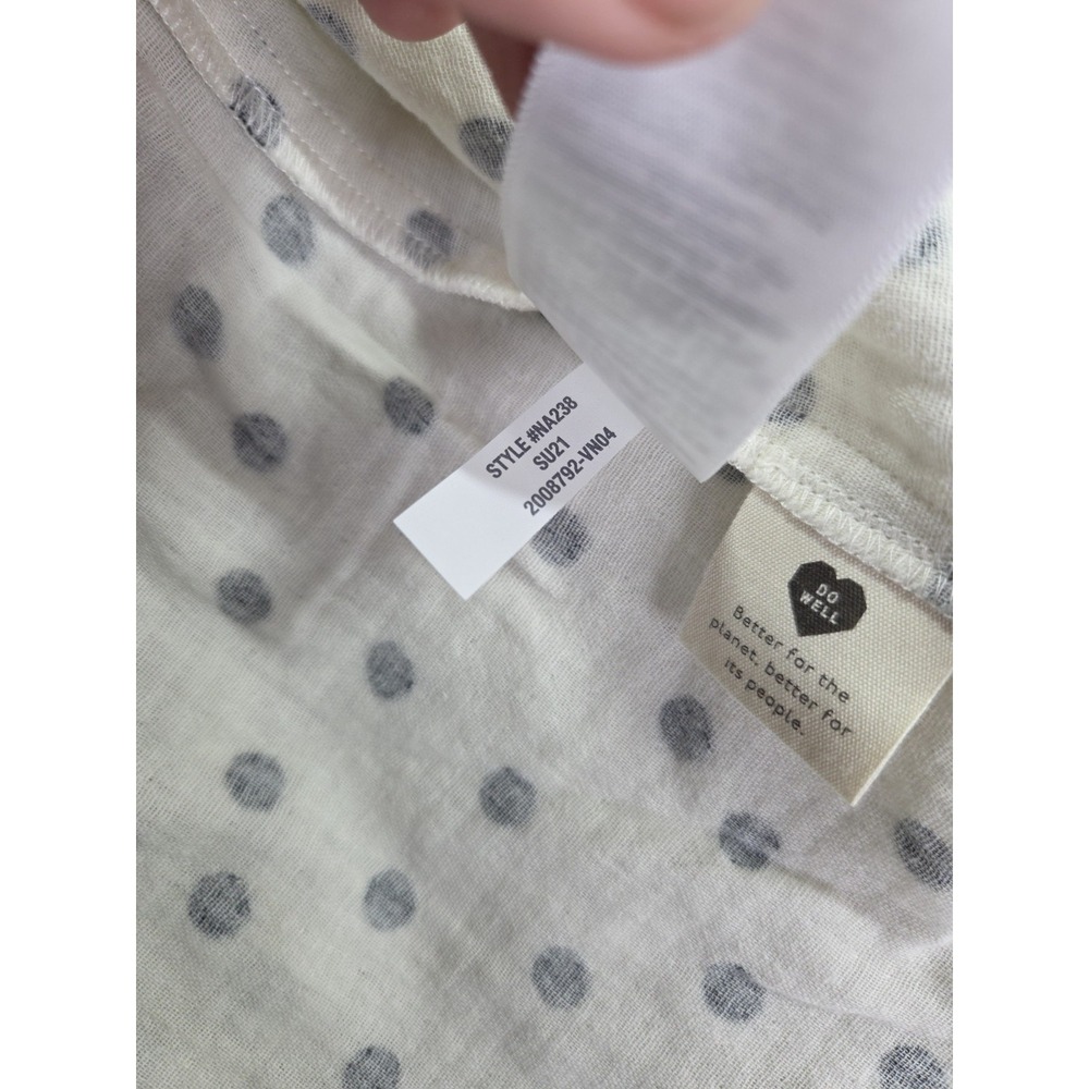 Madewell Dress Size Medium Lightspun Ruffle Sleeve Babydoll Polka Dot Toss - Picture 9 of 9